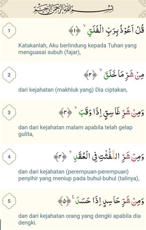 Detail Surat Al Falaq Dan Tajwidnya Koleksi Nomer