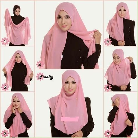 Tapi tak pandai dan tak reti cara nak pakai shawl? Image result for cara membuat pola khimar | Hijab style ...