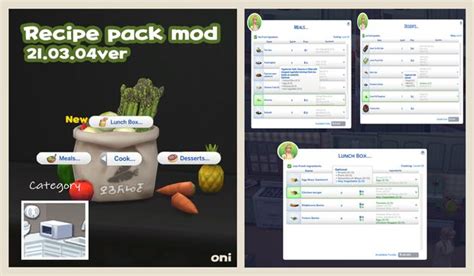 Onis Recipe Packcustom Food Mod210304v Oni On Patreon In 2021