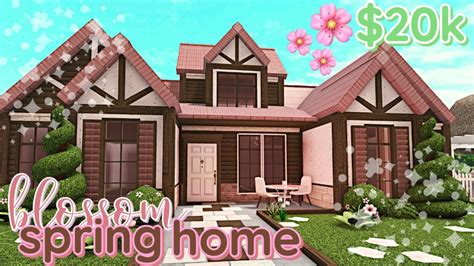 Cherry Blossom 20k Bloxburg House Build 2 Story With Voice Youtube