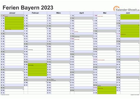 Dargestellt werden nur die schulferien/feiertage für das. Ferien Bayern 2023 - Ferienkalender zum Ausdrucken