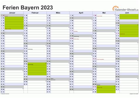 Brückentage in bayern übersichtlich im kalender. Ferien Bayern 2023 - Ferienkalender zum Ausdrucken