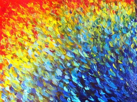 Sale Original Abstract Acrylic Painting Colour Splash Water