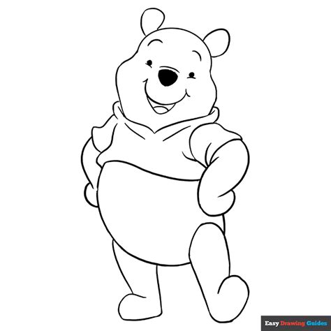 Winnie The Pooh Coloring Page Easy Drawing Guides