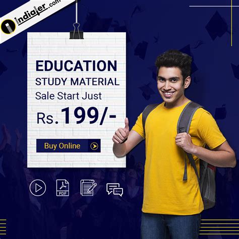 Education Study Material Sale Online Banner Design Indiater
