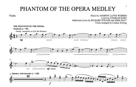 Free educational sheet music for beginner intermediate piano. sheet music violin | Phantom of the Opera Medley Sheet Music | violin music | Pinterest | Sheet ...