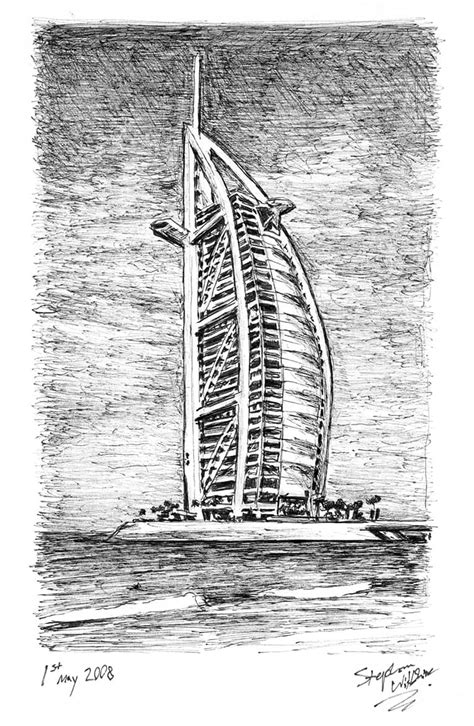Burj Al Arab Original Drawings Prints And Limited Editions By