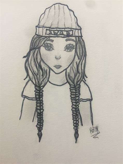 Swag Girl Girl Swag Female Sketch Art