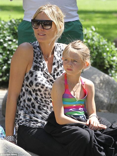 Heidi Klums Growing Girl Leni Eight Is The Splitting Image Of The