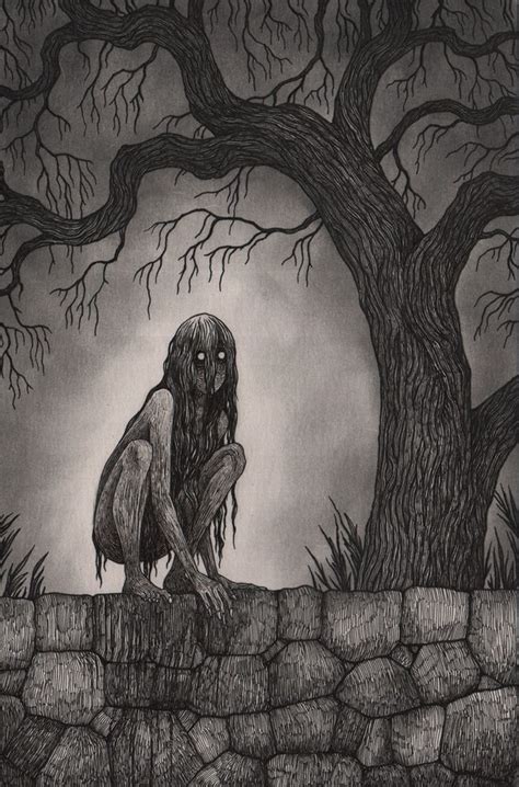The Fetch John Kenn Scary Drawings Creepy Drawings Dark Art Drawings