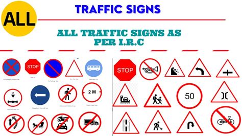All Traffic Signal And Signs Or Road Safety Signs In India Irc Meaning