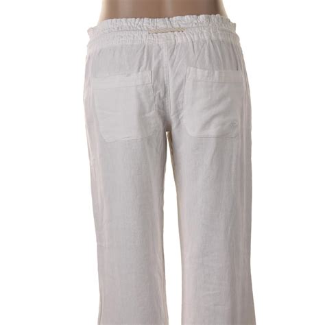 Roxy Womens Oceanside White Linen Wide Leg Casual Pants S Bhfo 8499 Ebay