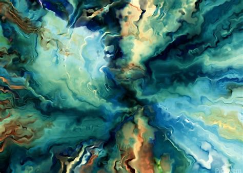 Oil Painting Abstract Color Line Wave Design Stockphotography Canvas