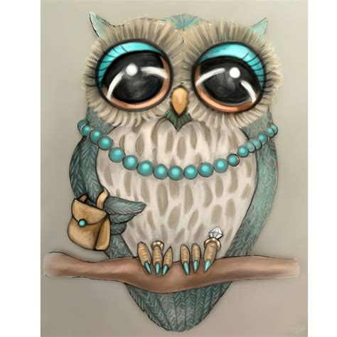 Fancy Owl 5d Diy Diamond Painting Original Paint By Diamond