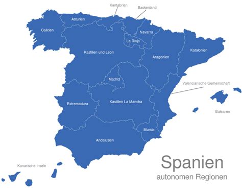 Die karte mit den attraktionen der nordspanischen regionen. Spanien Regionen interaktive Landkarte | Image-maps.de