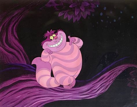 Original Production Animation Cel Of Cheshire Cat From Alice In Wonderland