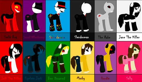 Creepypasta As Ponies 1 By Howlinghill On Deviantart Personajes