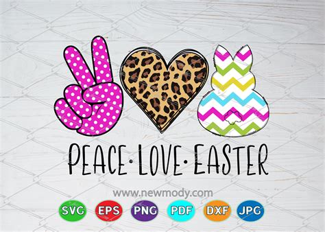 Peace Love Easter Svg Cut Files Peace Love Svg By Amittaart
