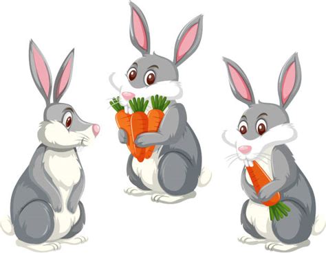 Royalty Free Cute Bunny Holding Carrot Clip Art Vector Images And Illustrations Istock