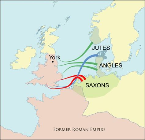 Map Of Anglo Saxon Homelands • Mylearning