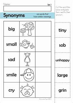 Synonyms Center and Worksheets | 2nd grade reading worksheets ...