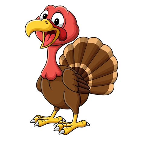 Premium Vector Cartoon Smiling Turkey Bird Mascot
