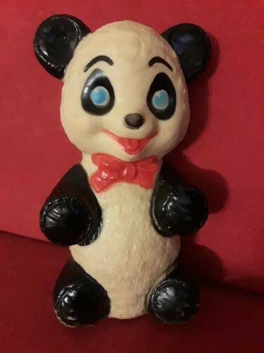Vintage Rubber Pandasqueeze Toysqueakrubber Squeak Bearpanda Bear