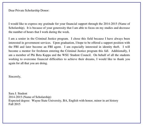 When you sit down to write your email request, be direct, friendly, and provide a if your request for time off is granted, remind your coworkers that you will be gone about a week before you assuring your coworkers that your absence will not overly burden them will be greatly appreciated and make it. College Thank You Letter to Private Scholarship Donor-1 ...