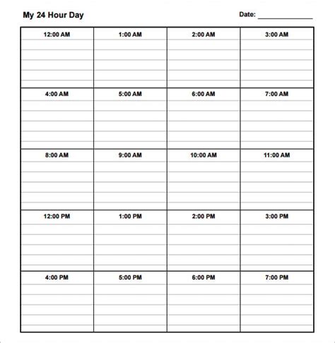 5 Day Schedule Template For Your Needs