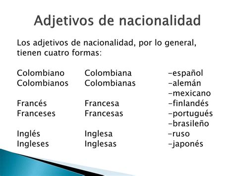 Ppt Los Adjetivos Powerpoint Presentation Free Download Id5167275