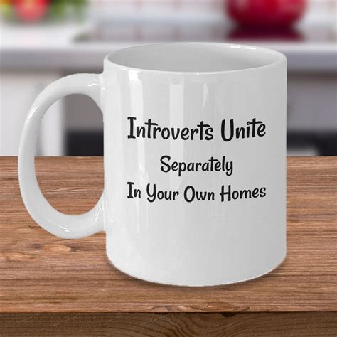 Funny Introverts Coffee Mug Gift Introverts Unite Separately Etsy