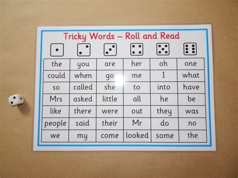 Tricky Words Phases 2 5 Roll And Read Game Phonics Etsy Uk