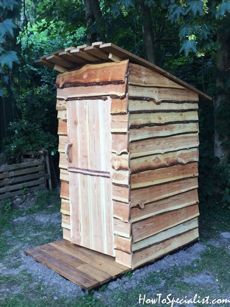 Diy Project Rustic Outhouse Howtospecialist How To Build Step By