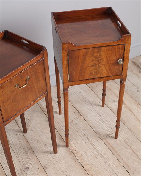 Pair Of Antique Bedside Tables Pair Of Georgian Bedside Cupboards Pot