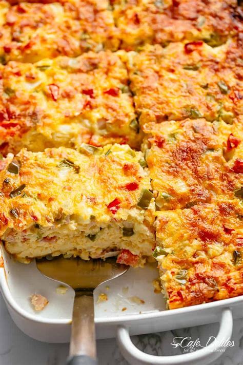 Breakfast Casserole With Hash Browns Bacon Or Sausage