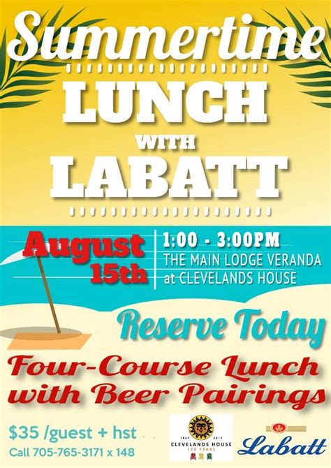 Summertime Lunch With Labatt At Clevelands House Resort • Muskoka Lakes