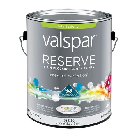 Valspar Reserve Satin Latex Exterior Paint Actual Net Contents 126 Fl