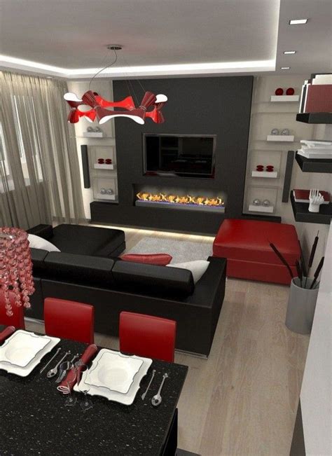 Grey Living Room Ideas Color Schemes Red 46 Red Living
