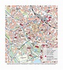 Mapa turístico detallada de la parte central de la ciudad de Hannover ...