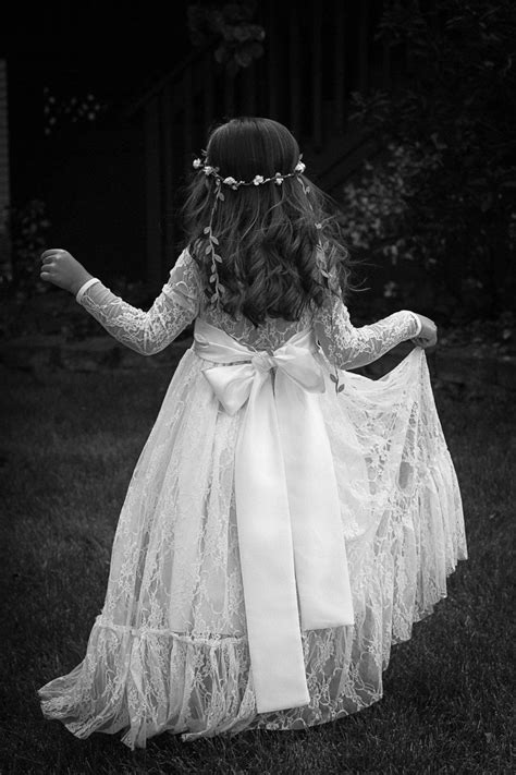 Lace Flower Girl Dress Girls Lace Maxi Dress By Flowergirlscouture