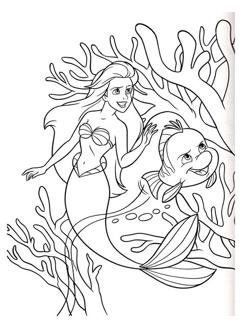 The little mermaid to color for children - The Little Mermaid Kids