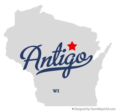 Map Of Antigo Wi Wisconsin