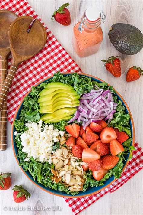 Strawberry Avocado Kale Salad Inside Brucrew Life