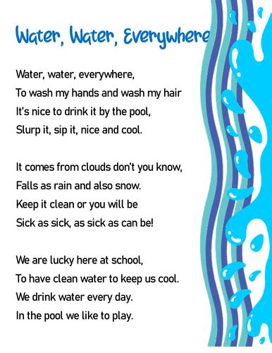 Water Poem Teaching Resources