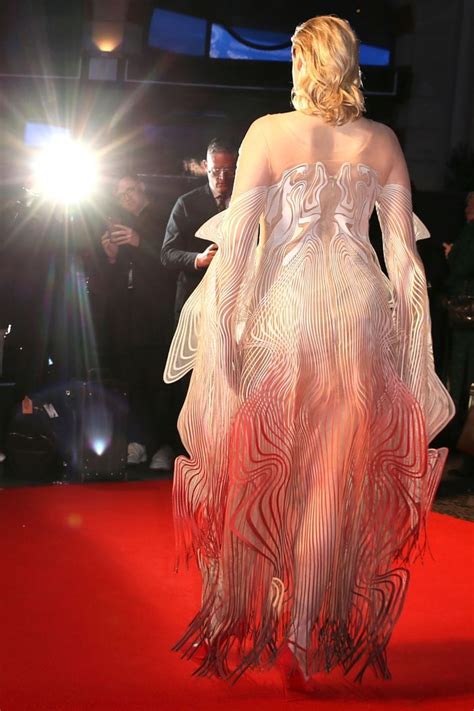 Hypnotic Gwendoline Christie In A Paper Lantern Dress And Christian Louboutin Alminetta Pumps