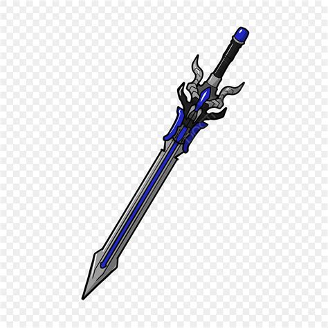 السيف الأزرق أزرق السيف مرسومة باليد سيف السيف الأزرق السيف مرسومة