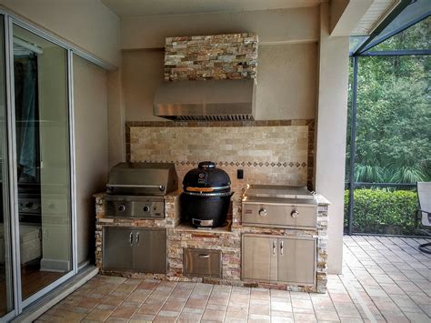 If you're looking to add some modern, organic we found this idea over at kalamazoo outdoor and loved it! Creative Outdoor Kitchens Stone - Creative Outdoor Kitchens