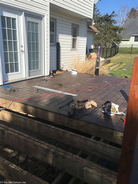 How to redo deck boards without removing railings. How to Replace Your Existing Deck with a Lowe's Composite Deck by Tropics in 2020 | Composite ...