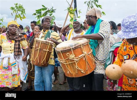 Drummers At Battle Of The Drums Performance Annual Garifuna Settlement