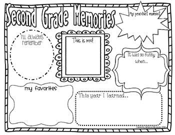 Thanks for visiting my store, yvonne crawford. {Freebie!} Second Grade Memories (End of Year Activity ...